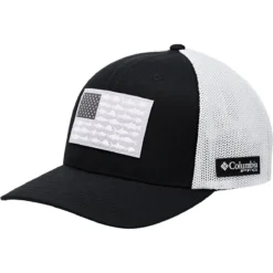 Columbia PFG Mesh Fish Flag Trucker Hat -Outdoor Sports Equip Store BLACOOGRE