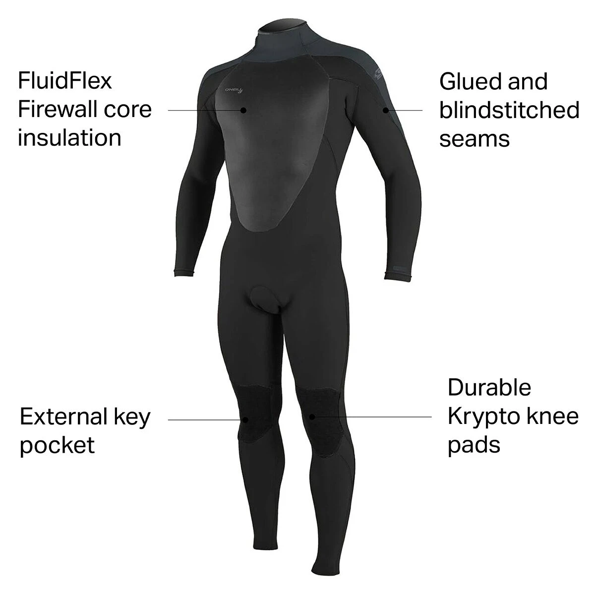 Epic 4/3 Back-Zip Full Wetsuit - Men's Epic 4/3 Back-Zip Full Wetsuit - Men's -Outdoor Sports Equip Store BLAGUNBLA D3