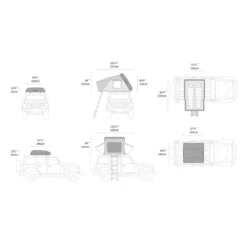 Skycamp 3.0 Mini Rooftop Tent: 2-Person 4-Season -Outdoor Sports Equip Store BLA D28 1