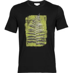 Icebreaker Men Tech Lite II Fern Imprint Short-Sleeve T-Shirt - Men's -Outdoor Sports Equip Store BLA D4 66