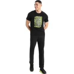 Icebreaker Men Tech Lite II Fern Imprint Short-Sleeve T-Shirt - Men's -Outdoor Sports Equip Store BLA D5 49