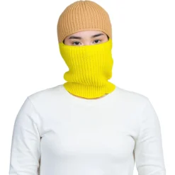 Ribbed Colorblock Balaclava