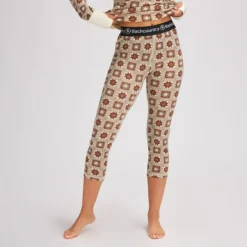 Spruces Mid-Weight Merino 3/4 Printed Bottom - Women's 5 Spruces Mid-Weight Merino 3/4 Printed Bottom - Women's -Outdoor Sports Equip Store COLBREPRI