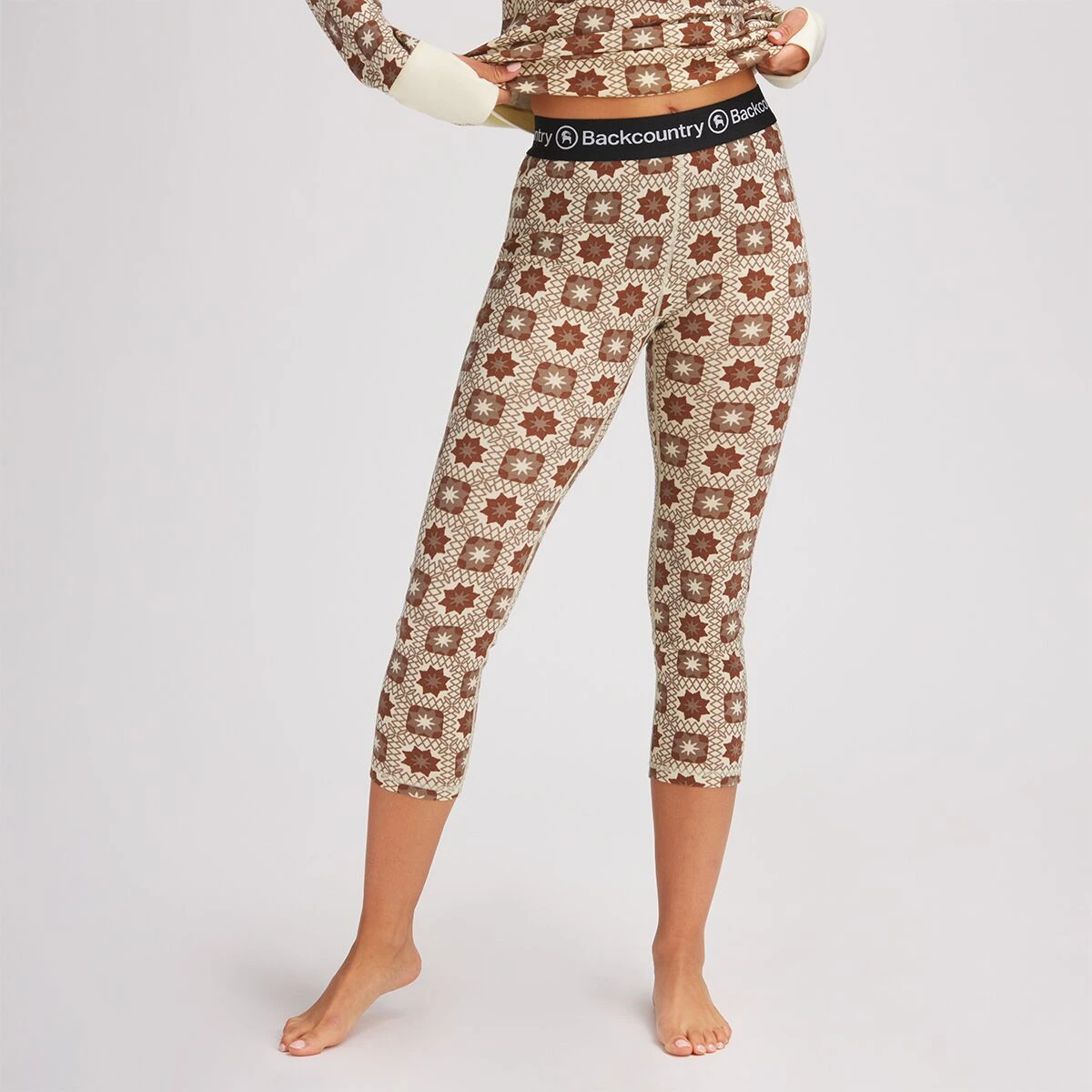 Spruces Mid-Weight Merino 3/4 Printed Bottom - Women's Spruces Mid-Weight Merino 3/4 Printed Bottom - Women's -Outdoor Sports Equip Store COLBREPRI