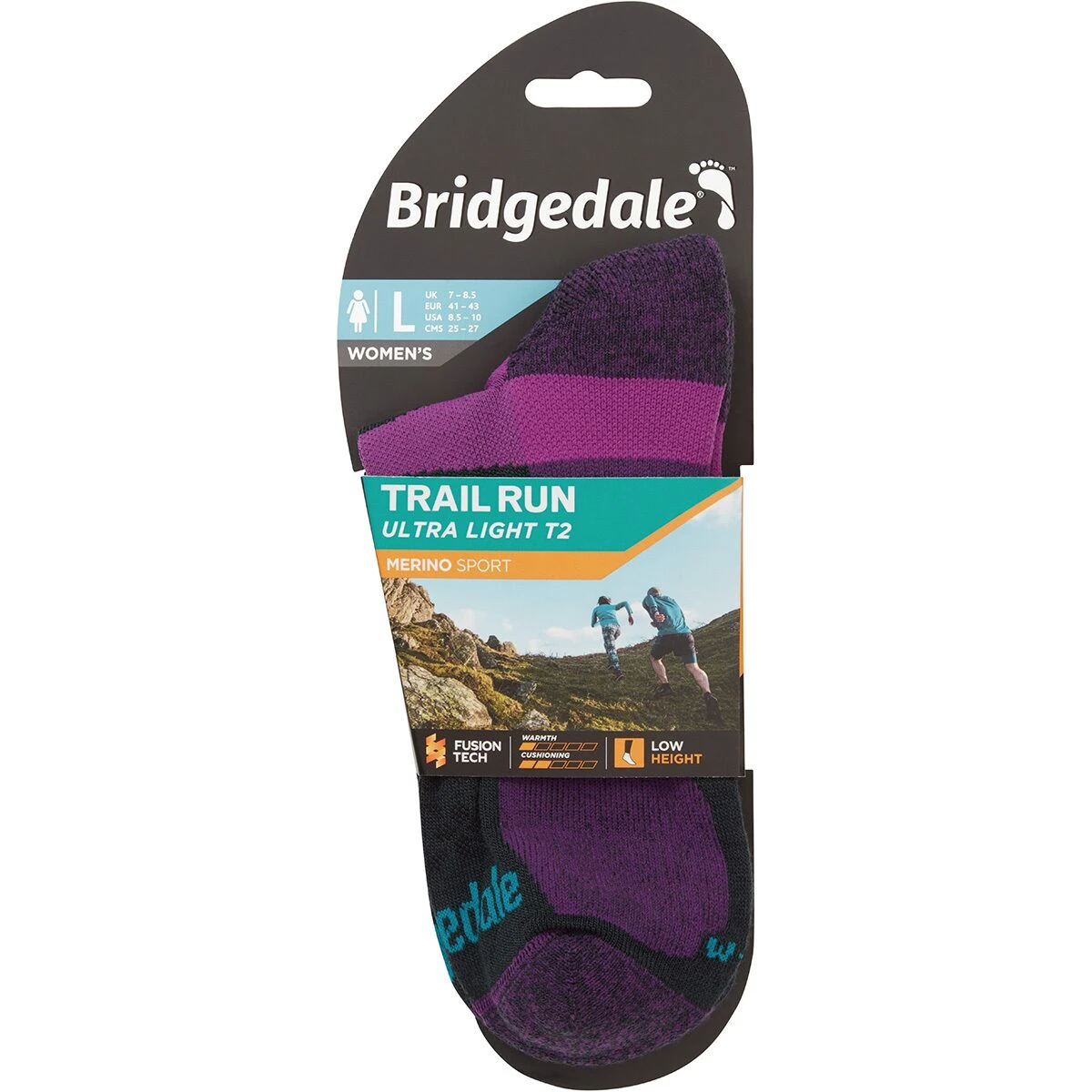 Trail Run Ultra Light T2 Merino Sport Low Sock - Women's Bridgedale Trail Run Ultra Light T2 Merino Sport Low Sock - Women's -Outdoor Sports Equip Store DAM D4