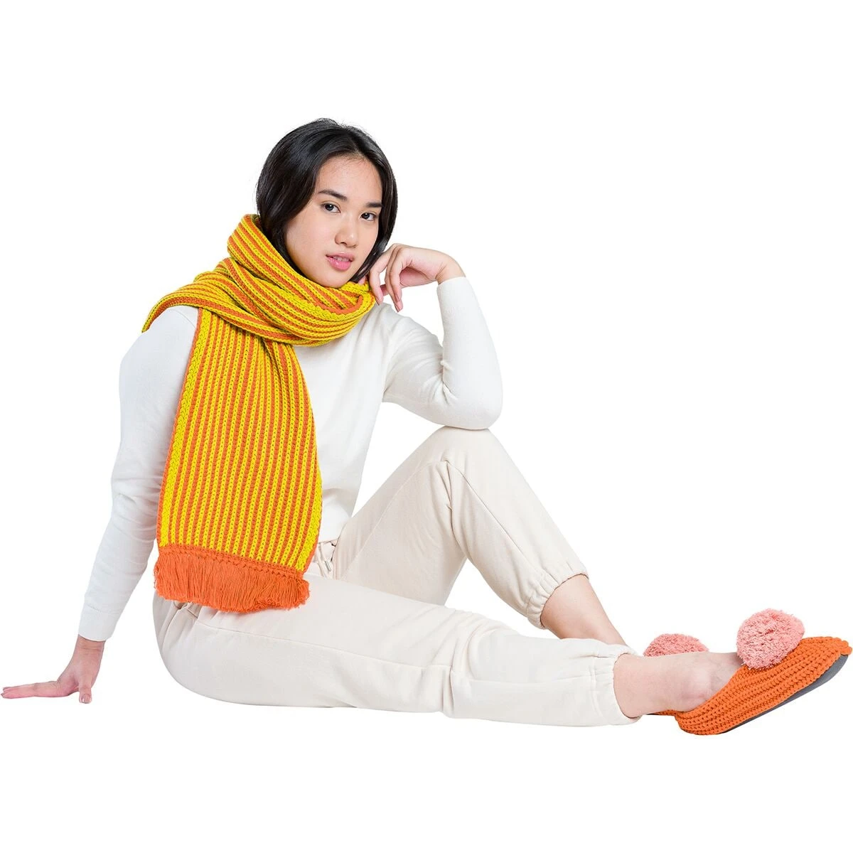 Chunky Rib Scarf Chunky Rib Scarf -Outdoor Sports Equip Store GOLOLIFLA D2