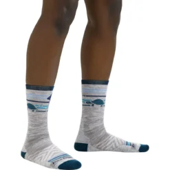 Darn Tough Pacer Micro Crew Ultra-Lightweight Cushion Sock - Women's -Outdoor Sports Equip Store GRA D4 5