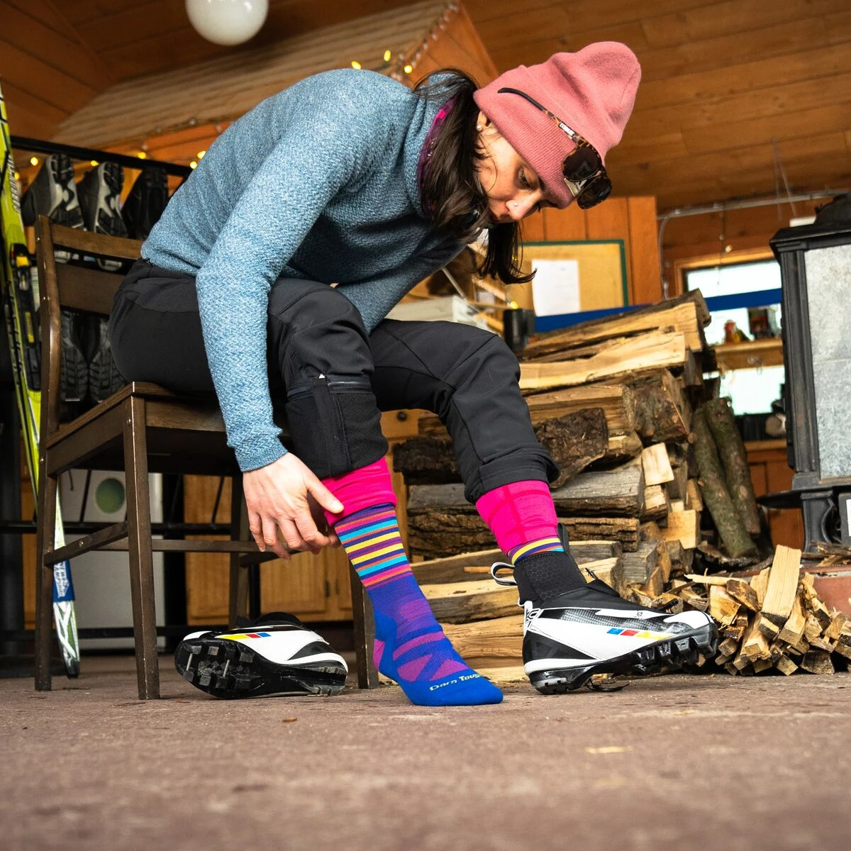 Oslo Nordic Boot Lightweight Cushion Sock - Women's Darn Tough Oslo Nordic Boot Lightweight Cushion Sock - Women's -Outdoor Sports Equip Store MAR D6 3