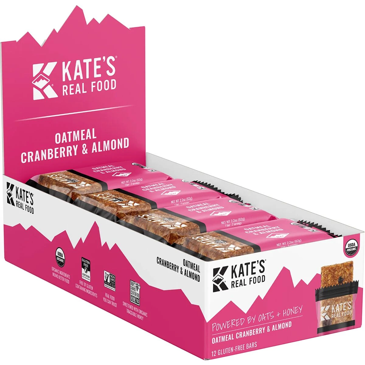 Oatmeal Cranberry & Almond Bars - 12-Pack Oatmeal Cranberry & Almond Bars - 12-Pack -Outdoor Sports Equip Store OATCRAALM D5