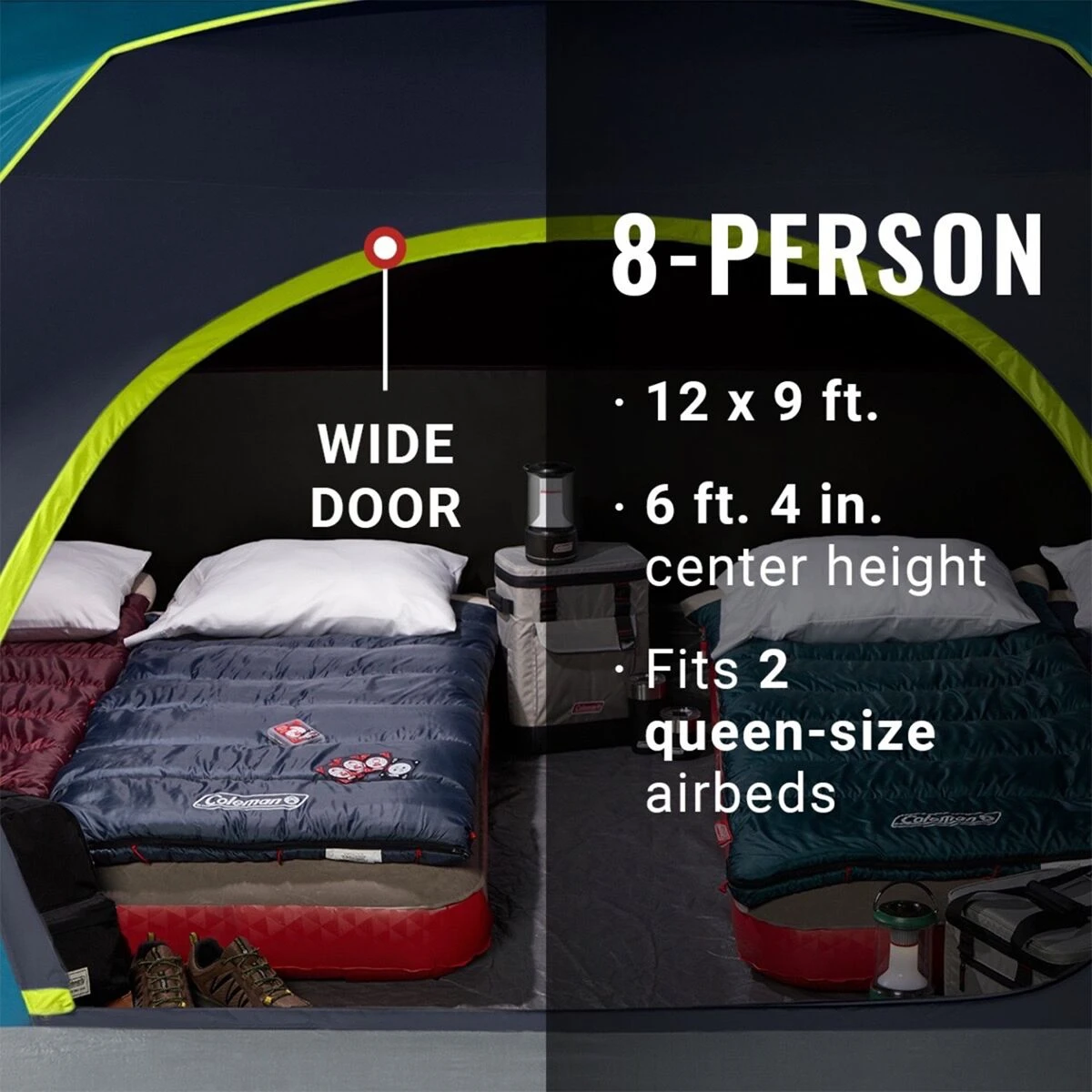 Skydome Tent: 8-Person 3-Season - Darkroom Coleman Skydome Tent: 8-Person 3-Season - Darkroom -Outdoor Sports Equip Store ONECOL D1 28