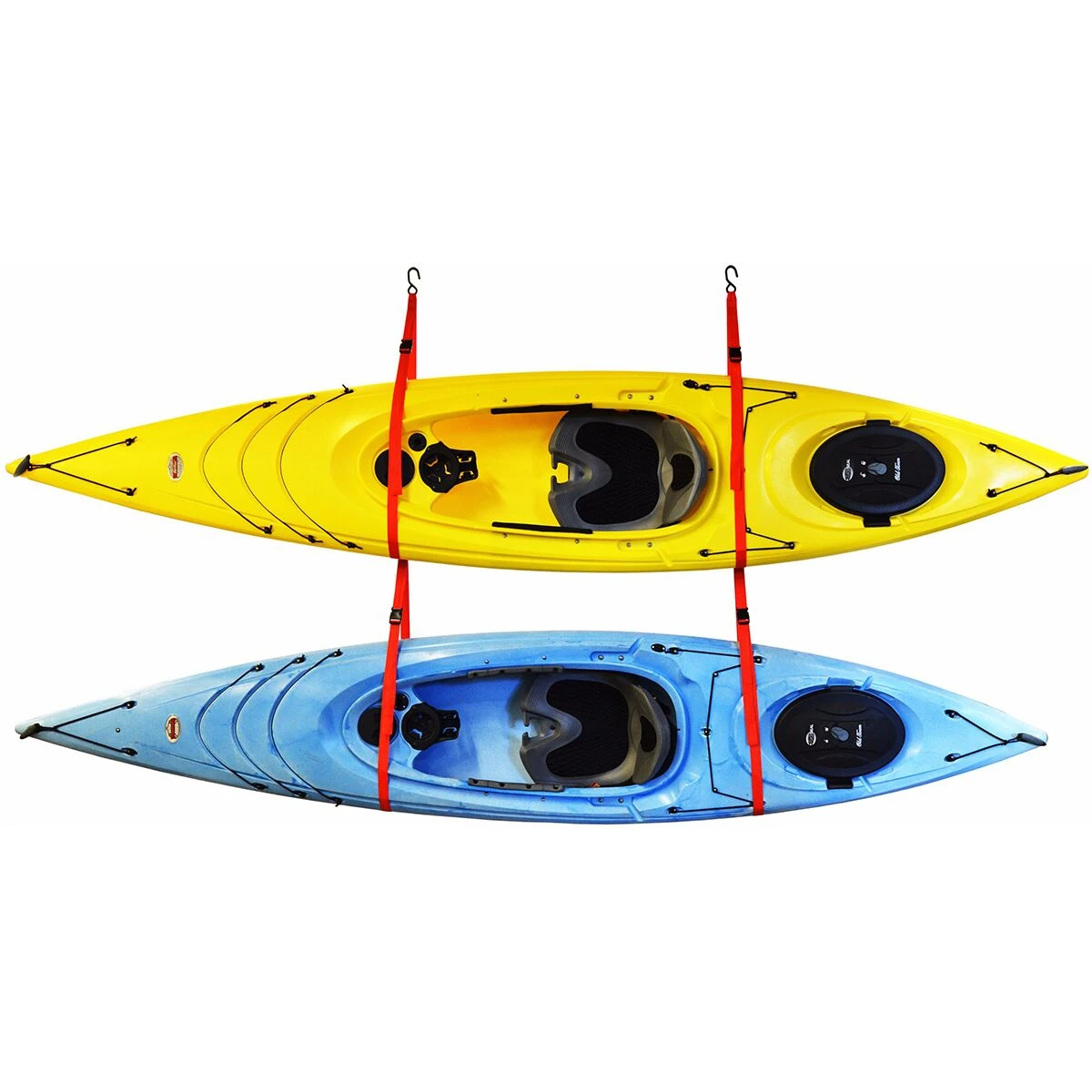 SlingTwo Double Kayak Hanging Storage System SlingTwo Double Kayak Hanging Storage System -Outdoor Sports Equip Store RED D2