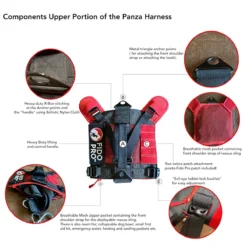 Panza Harness + Deployable Emergency Dog Rescue Sling -Outdoor Sports Equip Store RED D6 1